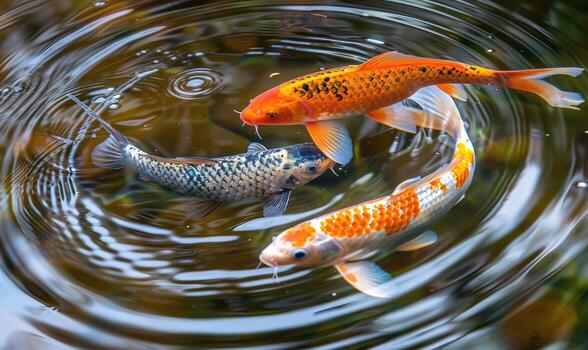Rainstorms Affect Koi Fish