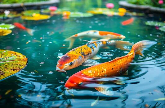 Bright Koi Fish Colours 