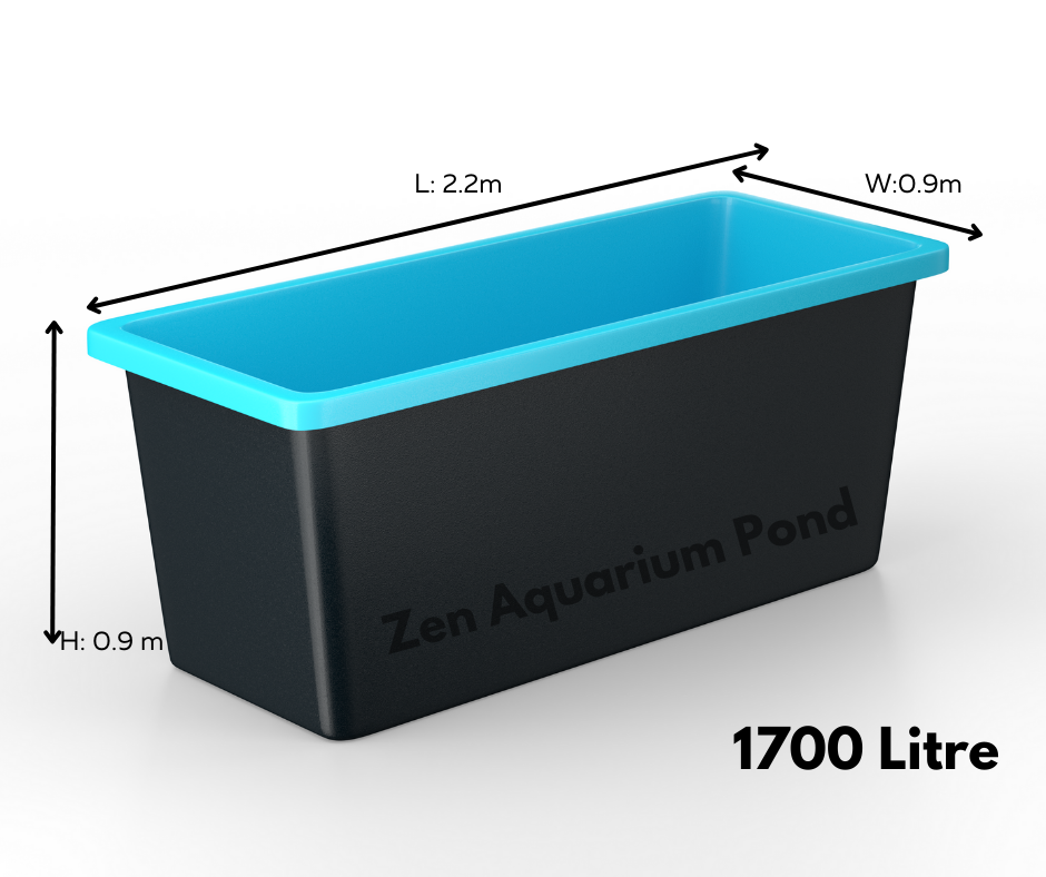 Fiberglass fish pond with crystal-clear water